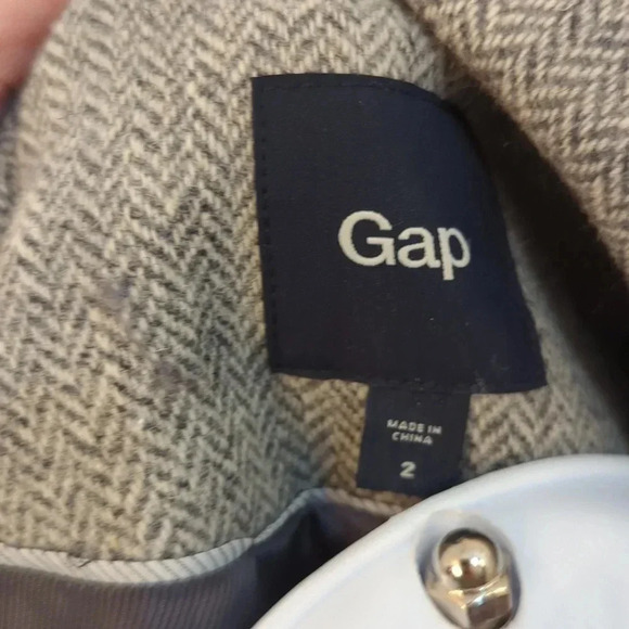 Gap Herringbone wool women's blazer jacket - Picture 7 of 7